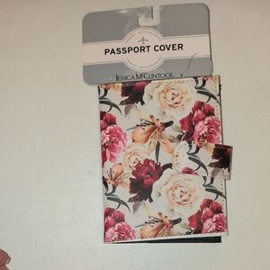 Jessica McClintock Pink and Cream Floral Passport Cover